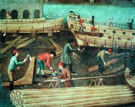 Sign for the Marangoni Family of shipbuilders, Venetian od Scuola pittorica italiana