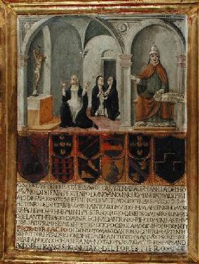St. Catherine of Siena (1347-80) Receiving the Stigmata