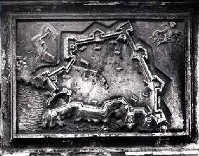 Relief Map from the Church Facade Showing the Fortress Town of Candia, Crete during the Candian War