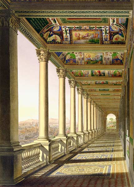 View of the third floor Loggia at the Vatican, with decoration by Raphael, from 'Delle Loggie di Raf od Scuola pittorica italiana