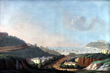 View of Naples from Capodimonte and the Gulf of Pozzouli od Scuola pittorica italiana