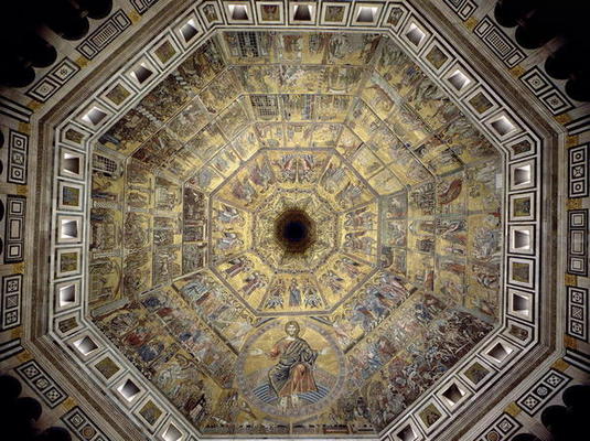 Cupola of the Baptistery of San Giovanni (mosaic) od Italian School, (13th century)