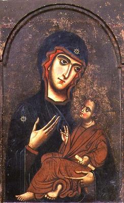 Madonna and Child, known as the Pisa Madonna, Florentine School (tempera on panel) od Italian School, (13th century)