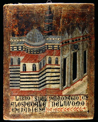 Siena Cathedral (oil on panel) od Italian School, (14th century)