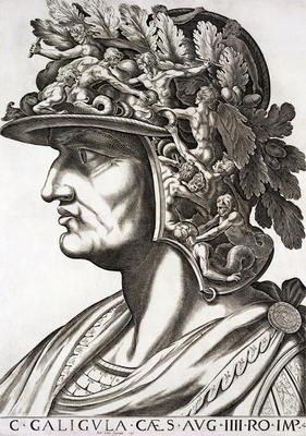 Caligula Caesar (12-41 AD), 1596 (engraving) od Italian School, (16th century)