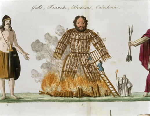 The Wicker Man, from 'The History of the Nations' (litho) od Italian School, (19th century)