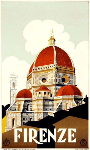 Florence Travel Poster od Italian School, (20th century)