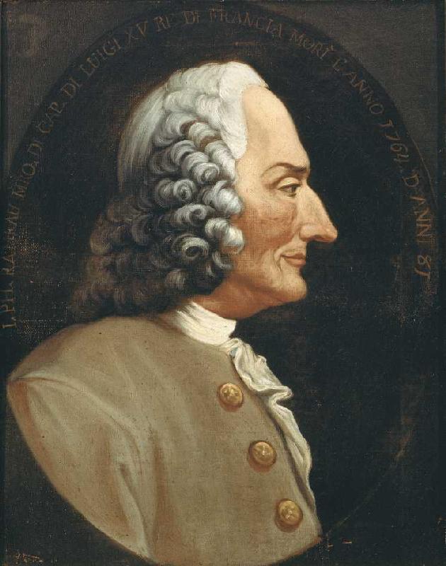 Portrait des Komponisten Jean Philip Rameau. od Italienisch