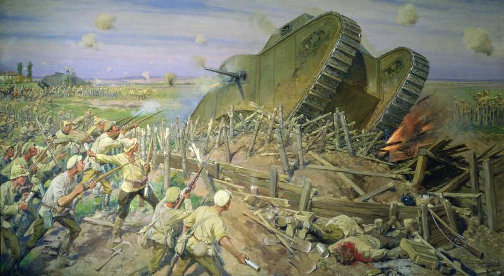The Capturing of a Tank near Kakhovka od Ivan Alexeyevich Vladimirov