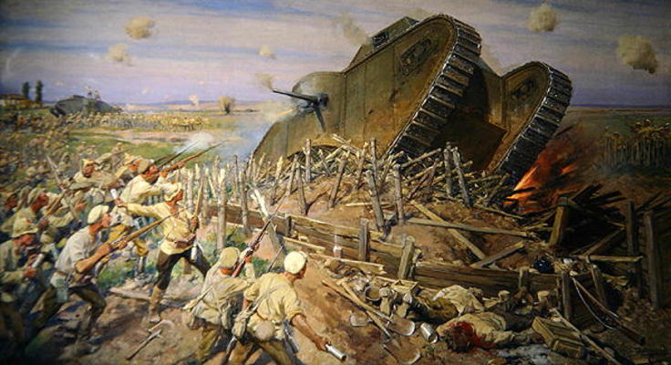 The Capturing of a Tank near Kakhovka, 1927 (oil on canvas) od Ivan Alexeyevich Vladimirov