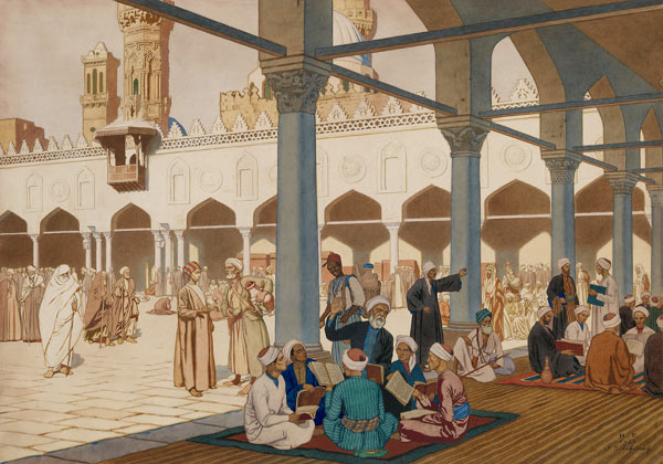 Courtyard of the Al-Azhar Mosque and University, Cairo od Ivan Jakovlevich Bilibin