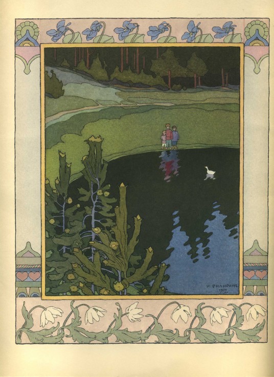 Illustration to the fairytale The White Duck od Ivan Jakovlevich Bilibin