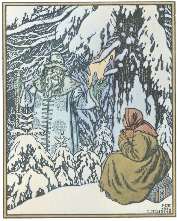 Illustration for the Fairy tale Morozko od Ivan Jakovlevich Bilibin