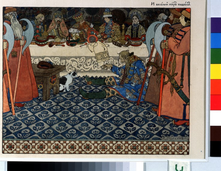 Illustration for the Fairy tale of the Tsar Saltan by A. Pushkin od Ivan Jakovlevich Bilibin