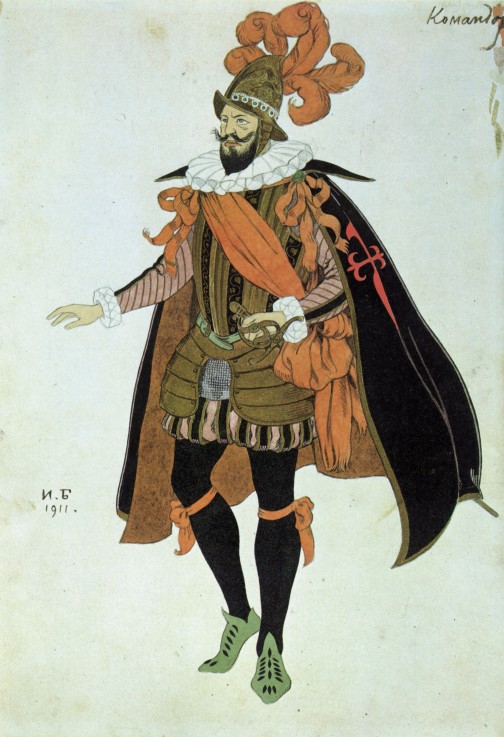 Commander. Costume design for the play Fuente Ovejuna by Lope de Vega od Ivan Jakovlevich Bilibin