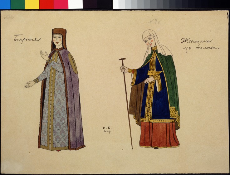 Costume design for the opera The golden Cockerel by N. Rimsky-Korsakov od Ivan Jakovlevich Bilibin
