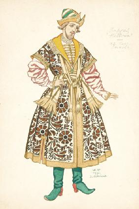 Costume design for the opera The Bride of Tsar by N. Rimsky-Korsakov