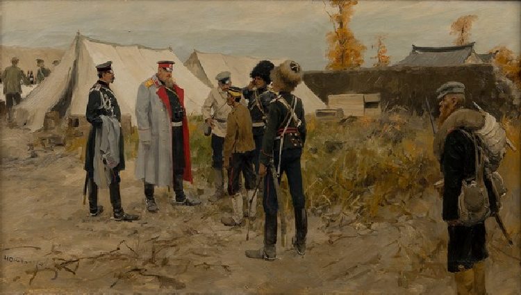 Szene aus dem Russisch-japanischen Krieg od Iwan Alexejewitsch Wladimirow