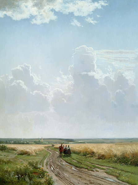 Midday cornfields in the surroundings of Moscow. od Iwan Iwanowitsch Schischkin