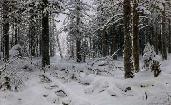 Zima od Iwan Iwanowitsch Schischkin