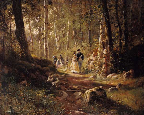 A walk in a forest od Iwan Iwanowitsch Schischkin