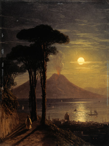 Vesuvius , Moonlit Night od Iwan Konstantinowitsch Aiwasowski