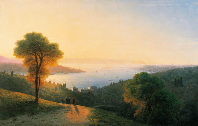 Blick auf den Bosporus von der europäischen Seite od Iwan Konstantinowitsch Aiwasowski