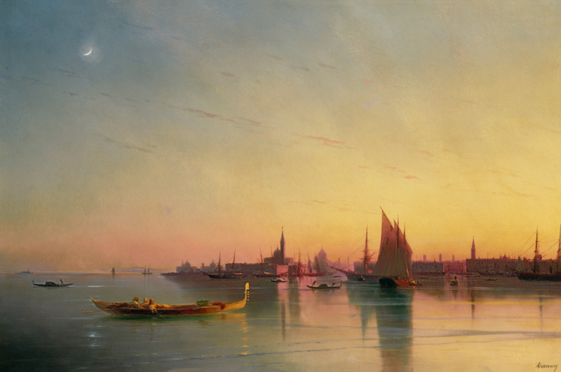 Venice from the Lagoon at Sunset od Iwan Konstantinowitsch Aiwasowski