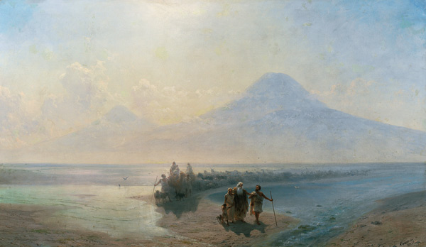 The Descent of Noah from Mount Ararat od Iwan Konstantinowitsch Aiwasowski