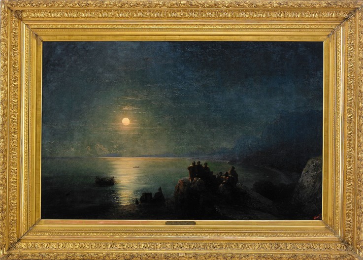 Ancient Greek poets by the water's edge in the Moonlight od Iwan Konstantinowitsch Aiwasowski