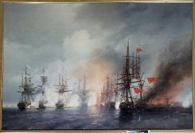 The Battle of Sinop on 30 November 1853