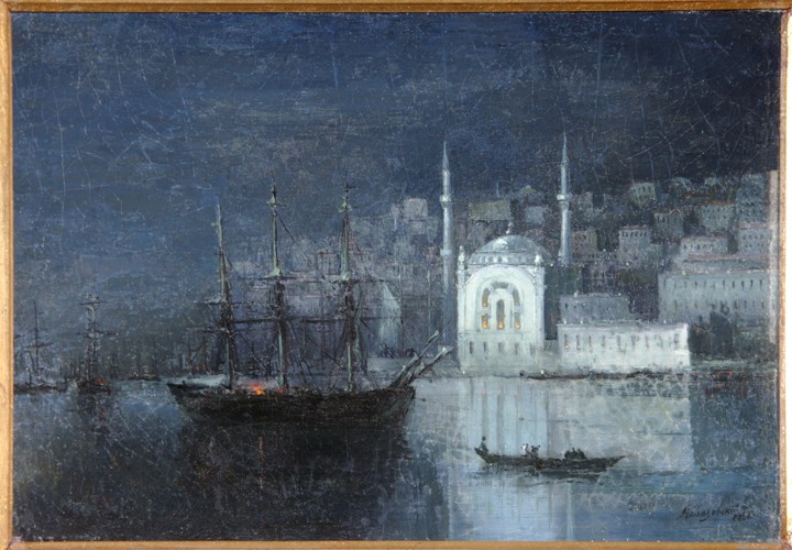 Constantinople by night od Iwan Konstantinowitsch Aiwasowski