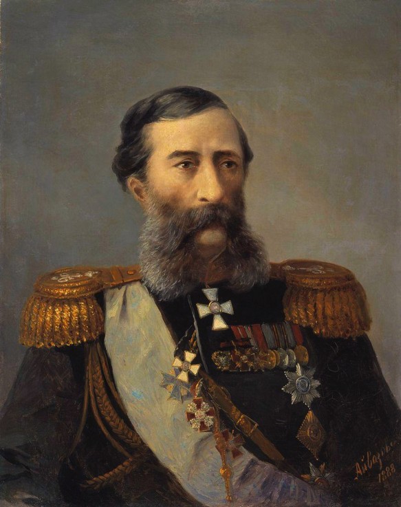 Portrait of Count Mikhail Tarielovich Loris-Melikov (1825-1888) od Iwan Konstantinowitsch Aiwasowski