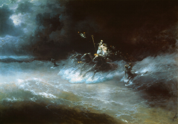 Poseidon's travel over the sea od Iwan Konstantinowitsch Aiwasowski