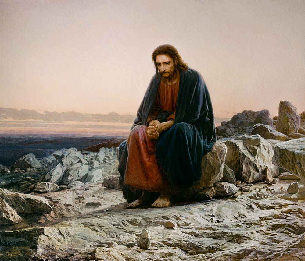 Christ in the desert od Iwan Nikolajewitsch Kramskoi