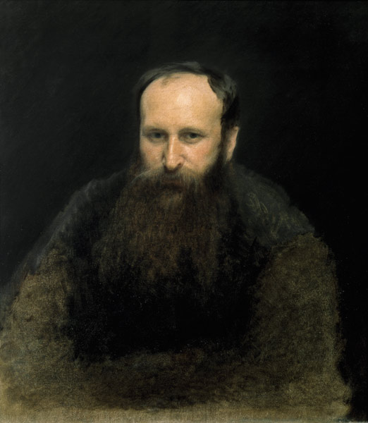 Portrait of Vasili Vasilievich Vereshchagin od Iwan Nikolajewitsch Kramskoi