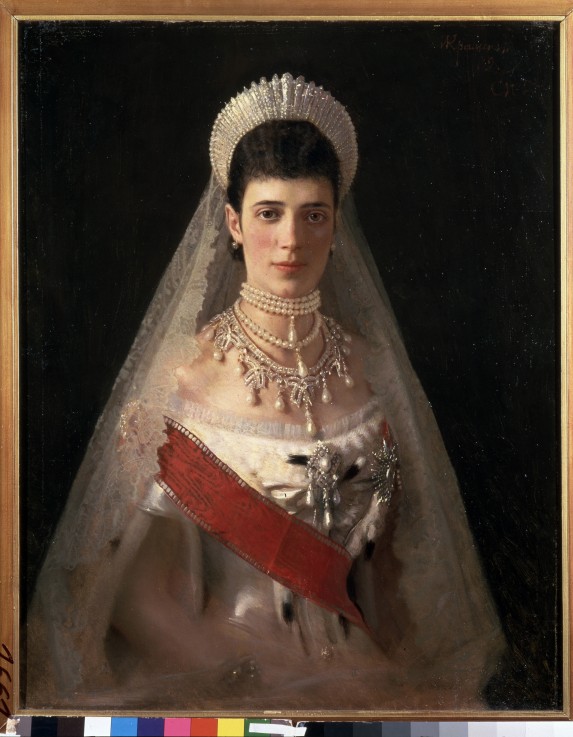 Portrait of Empress Maria Feodorovna, Princess Dagmar of Denmark (1847-1928) od Iwan Nikolajewitsch Kramskoi