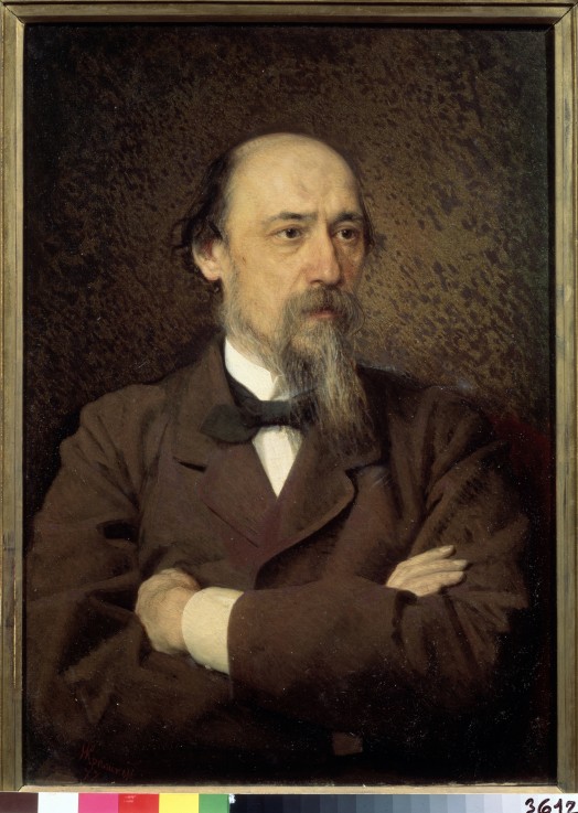 Portrait of the poet Nikolay Nekrasov (1821-1877) od Iwan Nikolajewitsch Kramskoi