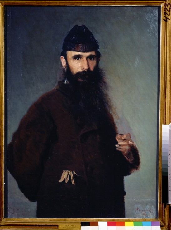 Portrait of the artist Alexander Litovchenko (1835-1890) od Iwan Nikolajewitsch Kramskoi