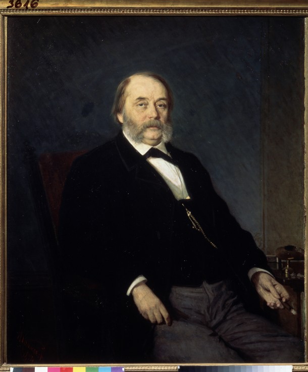 Portrait of the author Ivan Goncharov (1812-1891) od Iwan Nikolajewitsch Kramskoi