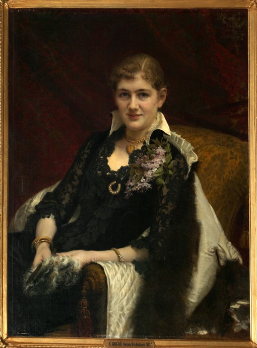 Portrait of Y.A. Voeykova od Iwan Nikolajewitsch Kramskoi