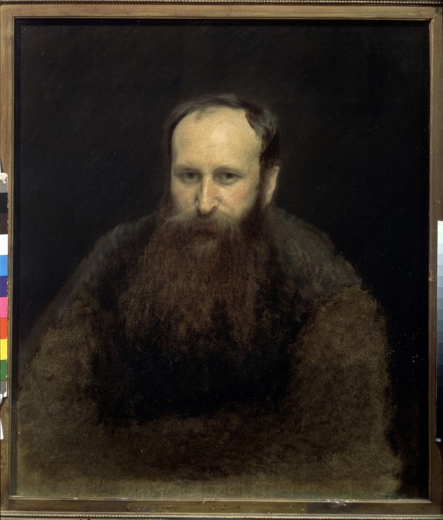 Portrait of the artist Vasili Vereshchagin (1842-1904) od Iwan Nikolajewitsch Kramskoi
