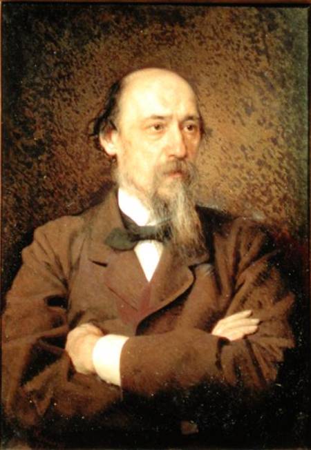 Portrait of Nikolay Alekseyevich Nekrasov od Iwan Nikolajewitsch Kramskoi