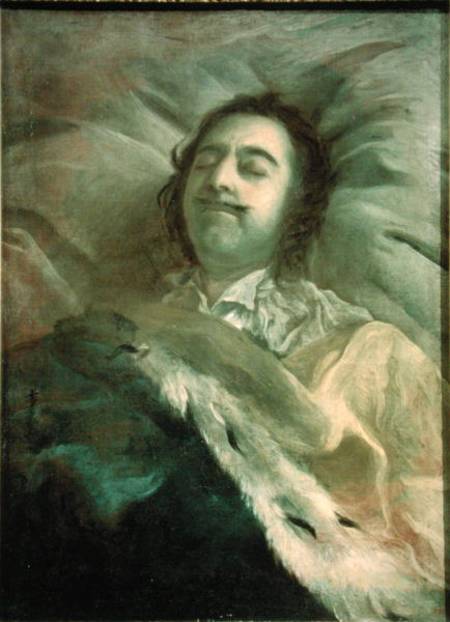 Peter I (1672-1725) the Great on his Deathbed od Iwan Maximowitsch Nikitin