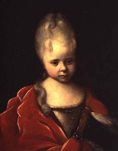 Portrait of Grand Duchess Yelizaveta Petrovna as a Child od Iwan Maximowitsch Nikitin