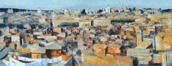 Rome, View from the Spanish Academy on the Gianicolo, 1968 (oil on canvas) (see also 213353 & 213354 od Izabella  Godlewska de Aranda