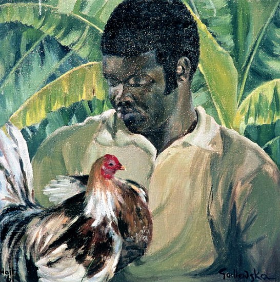 Abel with Fighting Cock, 1961 (oil on canvas)  od Izabella  Godlewska de Aranda