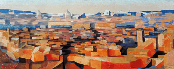 Rome, View from the Spanish Academy on the Gianicolo, Dusk od Izabella  Godlewska de Aranda