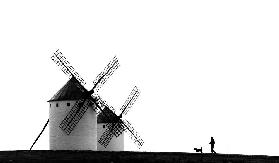 The man, the dog and the windmills