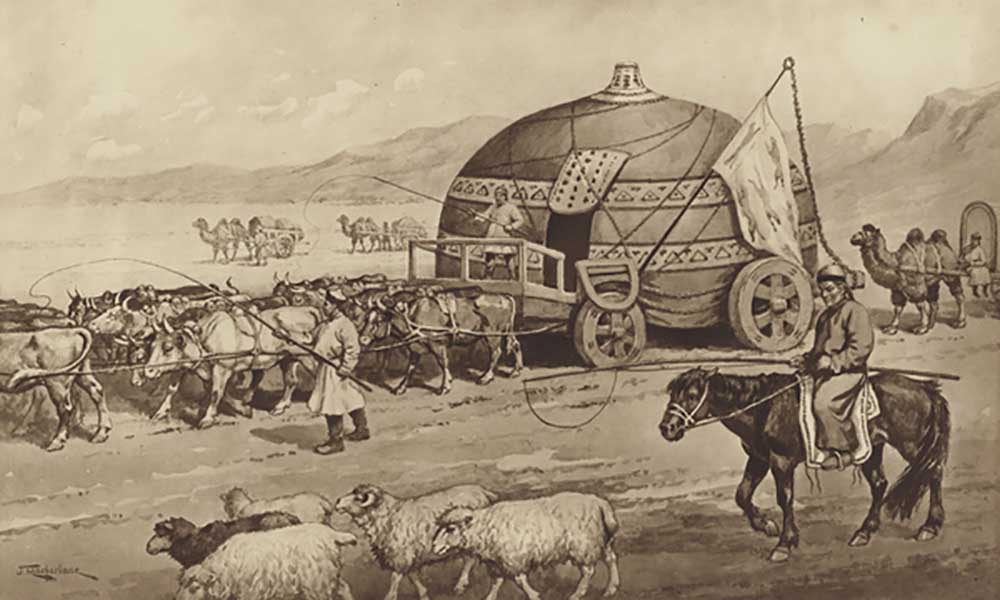 Hut-wagon of the Mongols od J. Macfarlane